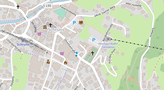 Pension auf Satellitenbild