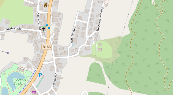 Pension auf Satellitenbild