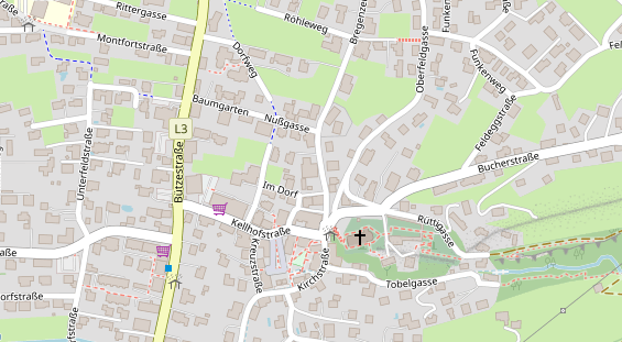 Pension auf Satellitenbild