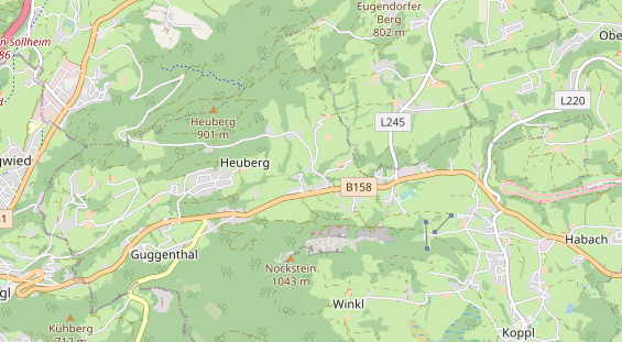 Pension auf Karte