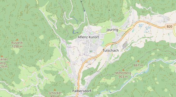 Pension auf Karte