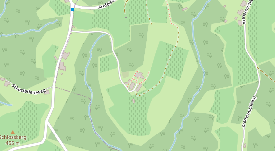 Pension auf Satellitenbild