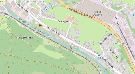 Pension auf Satellitenbild