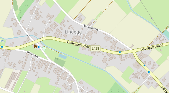 Pension auf Satellitenbild