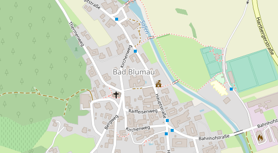 Pension auf Satellitenbild