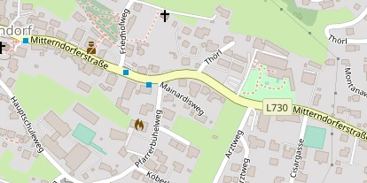 Pension auf Satellitenbild