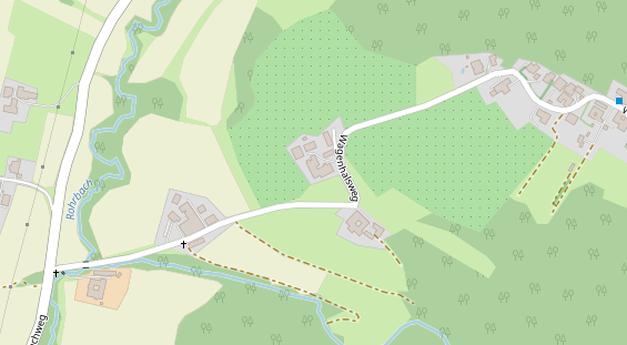 Pension auf Satellitenbild