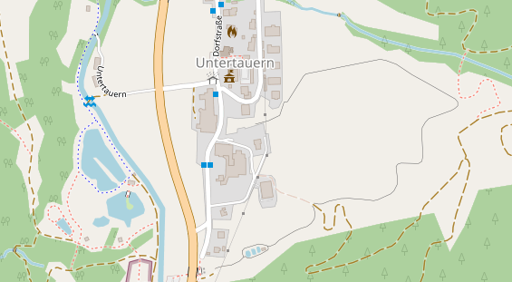 Pension auf Satellitenbild