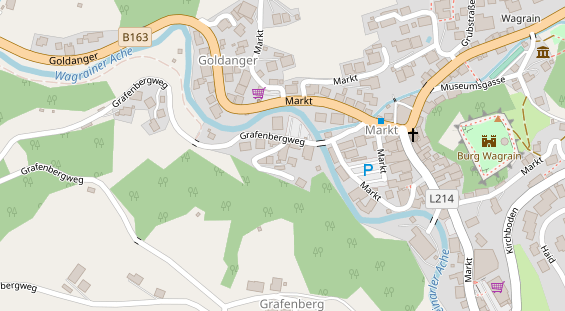 Pension auf Satellitenbild