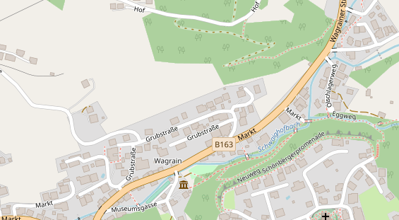 Pension auf Satellitenbild