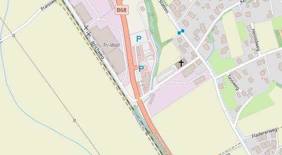 Pension auf Satellitenbild