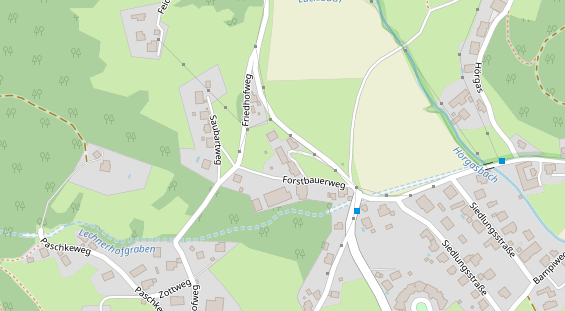 Pension auf Satellitenbild