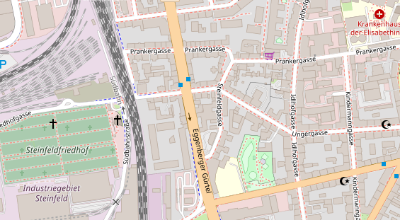 Pension auf Satellitenbild