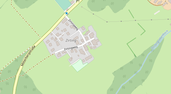 Pension auf Satellitenbild