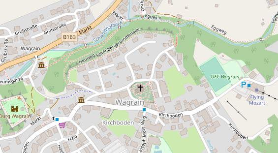 Pension auf Satellitenbild