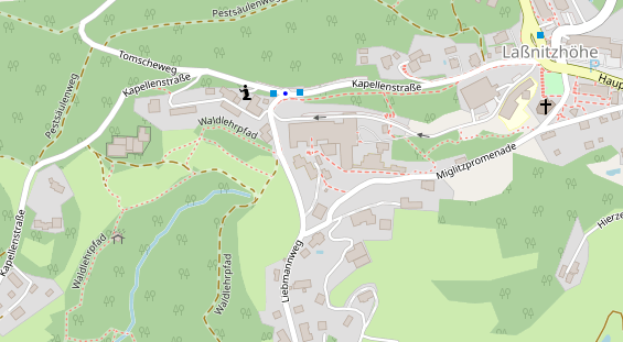 Pension auf Satellitenbild