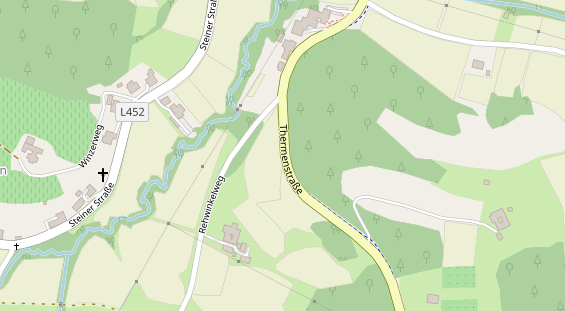 Pension auf Satellitenbild