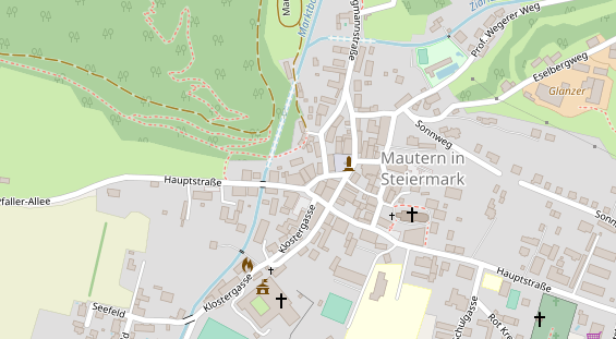 Pension auf Satellitenbild