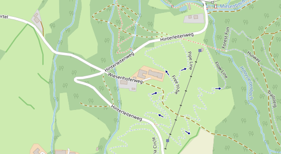 Pension auf Satellitenbild