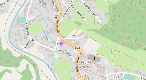 Pension auf Satellitenbild