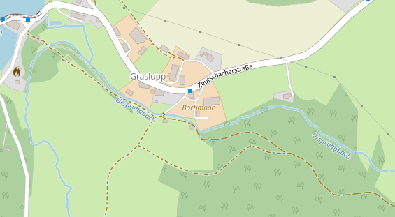 Pension auf Satellitenbild