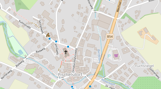 Pension auf Satellitenbild