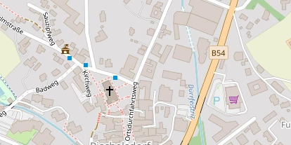 Pension auf Satellitenbild