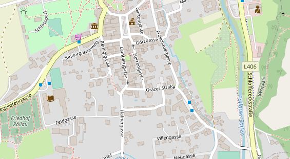 Pension auf Satellitenbild