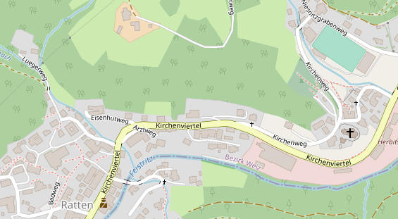 Pension auf Satellitenbild