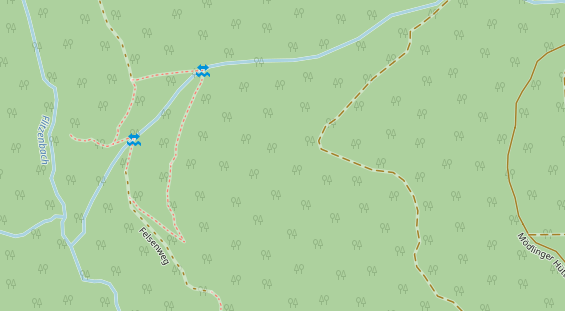 Pension auf Satellitenbild