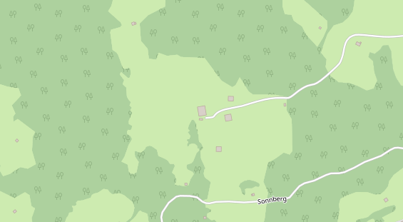 Pension auf Satellitenbild