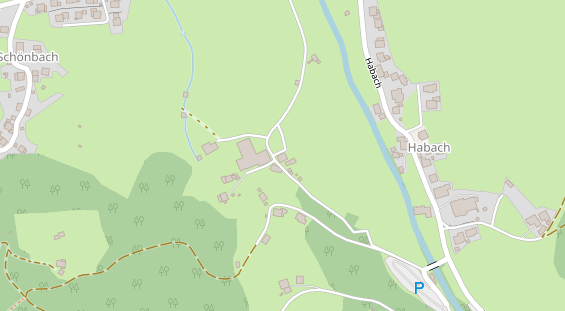 Pension auf Satellitenbild