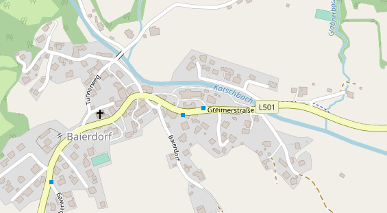 Pension auf Satellitenbild