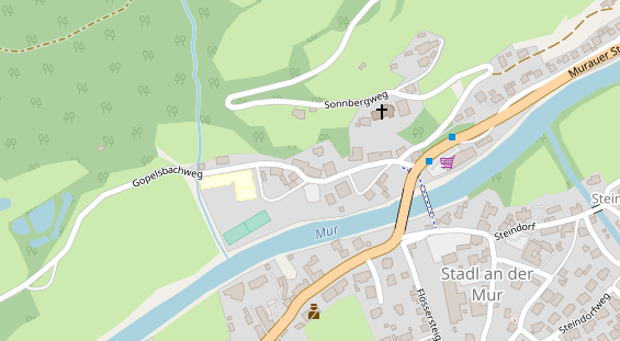 Pension auf Satellitenbild