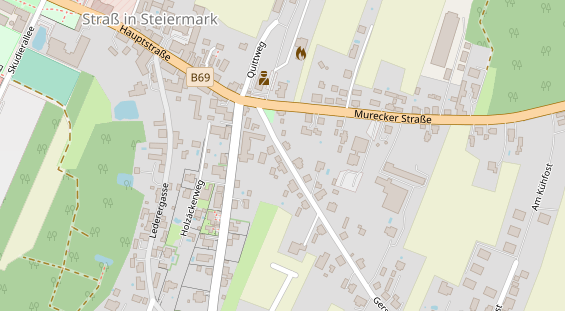 Pension auf Satellitenbild