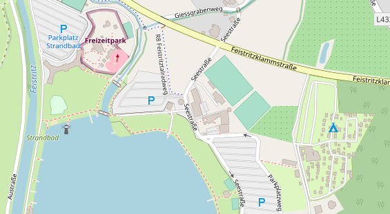 Pension auf Satellitenbild