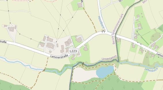 Pension auf Satellitenbild