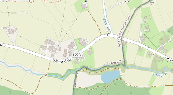 Pension auf Satellitenbild