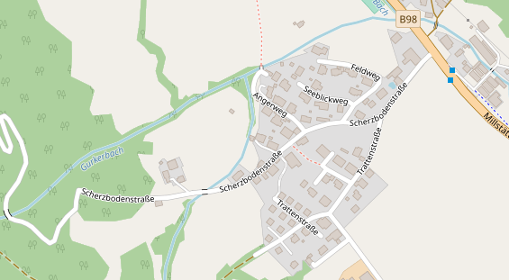 Pension auf Satellitenbild