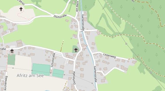 Pension auf Satellitenbild