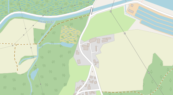 Pension auf Satellitenbild