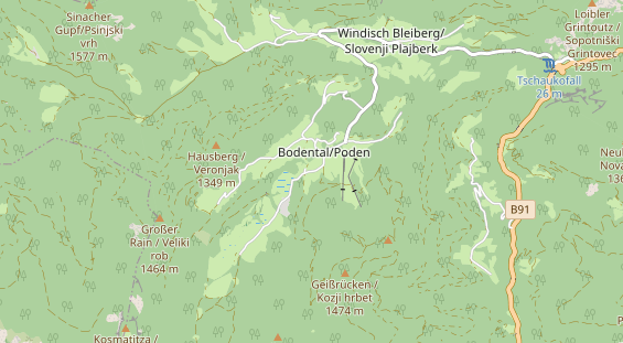 Pension auf Karte