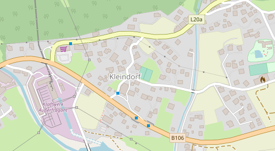 Pension auf Satellitenbild