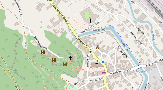 Pension auf Satellitenbild