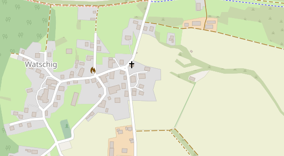 Pension auf Satellitenbild