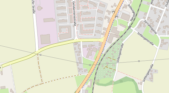 Pension auf Satellitenbild