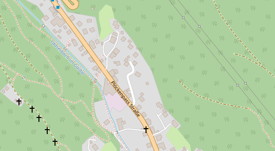 Pension auf Satellitenbild