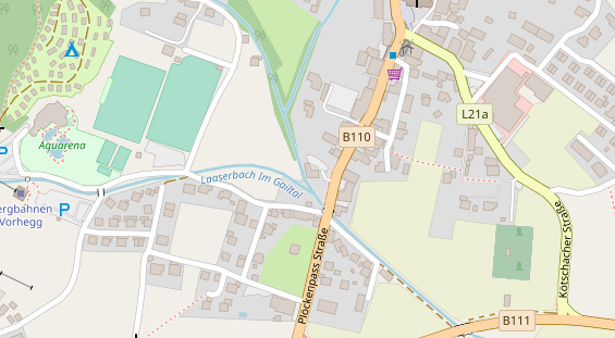 Pension auf Satellitenbild