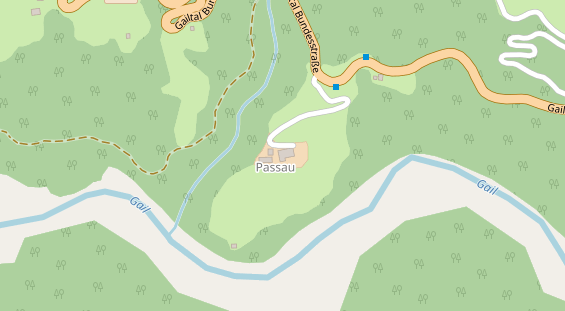 Pension auf Satellitenbild