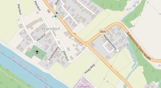 Pension auf Satellitenbild